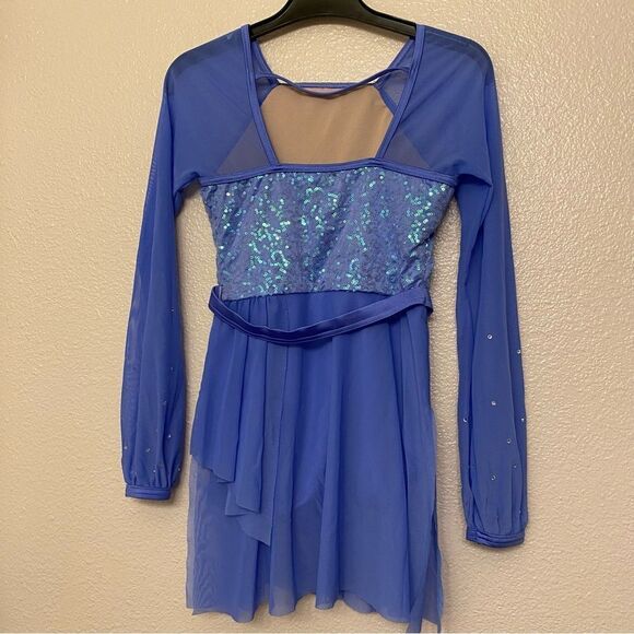 WEISSMAN Dance Costume lyrical light blue Are We There Yet 14880 MC 10/12 - Picture 5 of 11